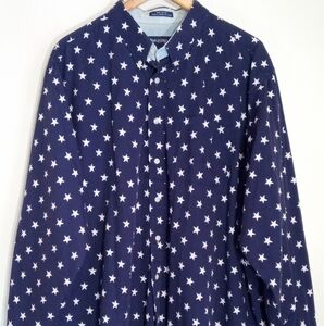 Stars & Stripes long sleeve button down shirt Men's 2XL